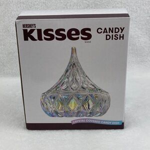 Hershey's Kisses Iridescent Crystal Candy Dish NIB 5,5”